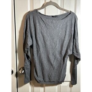 Small Patty Boutik Women's Sweater Gray S Long Sleeve Fitted Waist & Cuff rib‎